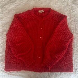 Sezane Emile Cardigan Red - Size M